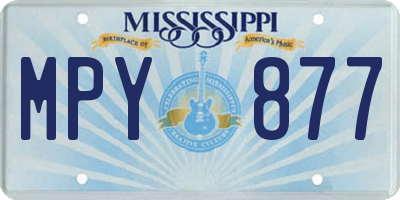 MS license plate MPY877