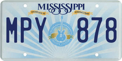 MS license plate MPY878