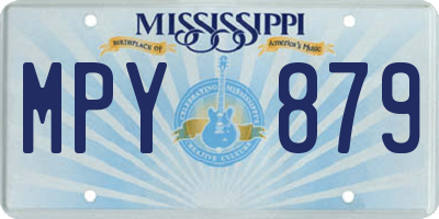 MS license plate MPY879