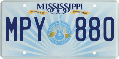 MS license plate MPY880