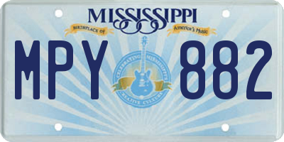 MS license plate MPY882