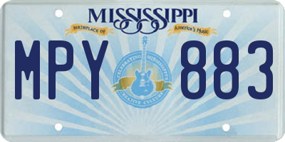 MS license plate MPY883