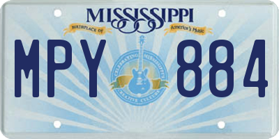 MS license plate MPY884