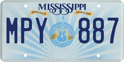 MS license plate MPY887