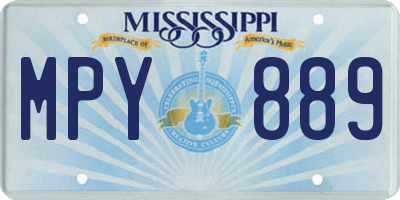 MS license plate MPY889