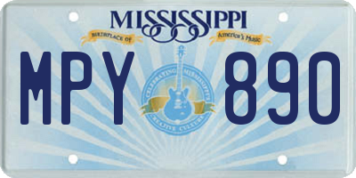 MS license plate MPY890