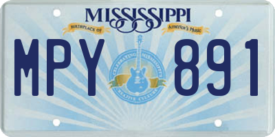MS license plate MPY891