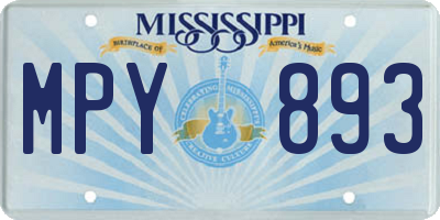 MS license plate MPY893