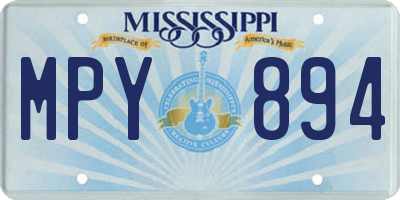 MS license plate MPY894