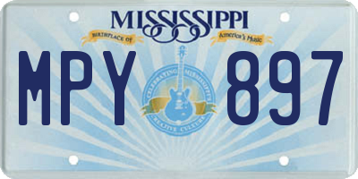 MS license plate MPY897