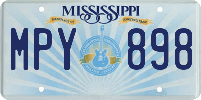 MS license plate MPY898