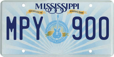 MS license plate MPY900