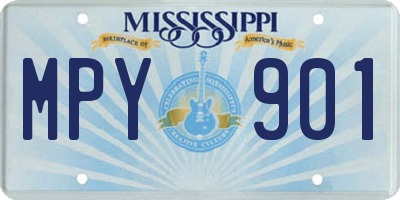 MS license plate MPY901