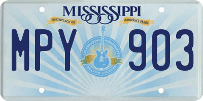MS license plate MPY903