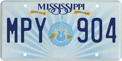 MS license plate MPY904