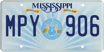 MS license plate MPY906