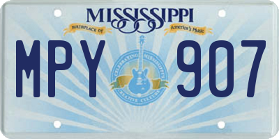 MS license plate MPY907