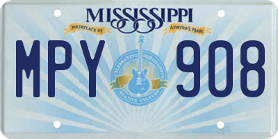 MS license plate MPY908