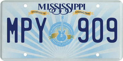 MS license plate MPY909