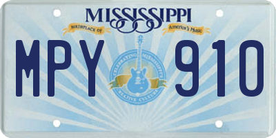 MS license plate MPY910