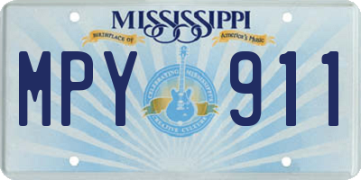 MS license plate MPY911