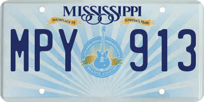 MS license plate MPY913