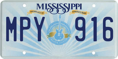 MS license plate MPY916