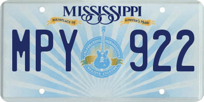 MS license plate MPY922