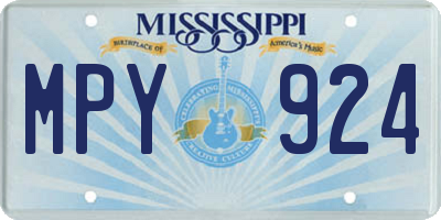 MS license plate MPY924