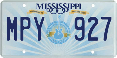 MS license plate MPY927