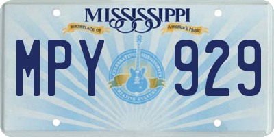 MS license plate MPY929