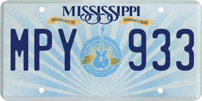 MS license plate MPY933