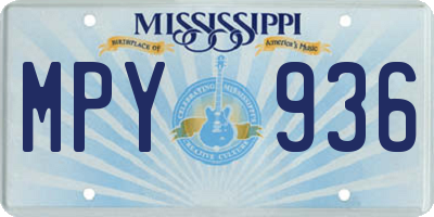 MS license plate MPY936