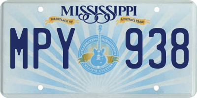 MS license plate MPY938
