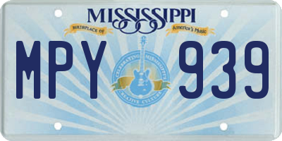 MS license plate MPY939