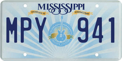MS license plate MPY941