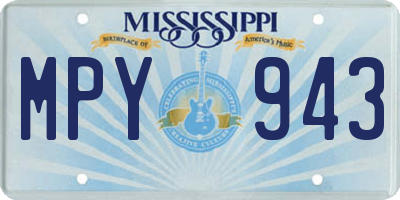 MS license plate MPY943