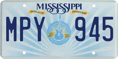 MS license plate MPY945