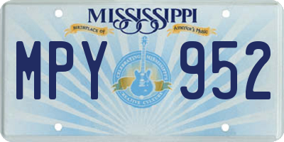 MS license plate MPY952