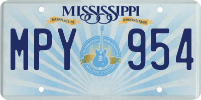 MS license plate MPY954