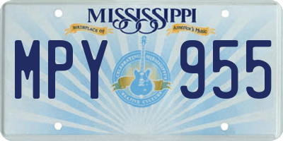 MS license plate MPY955