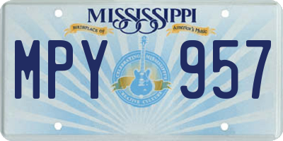 MS license plate MPY957