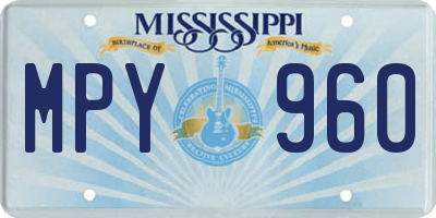 MS license plate MPY960