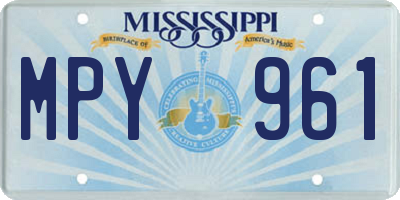 MS license plate MPY961