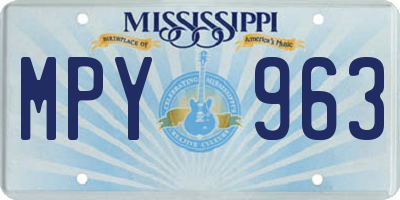 MS license plate MPY963