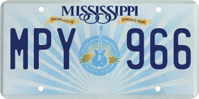MS license plate MPY966