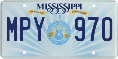 MS license plate MPY970