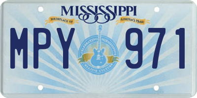 MS license plate MPY971