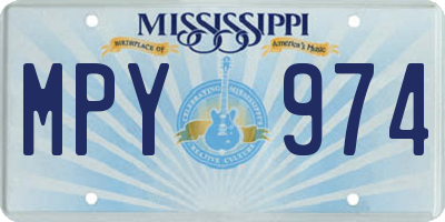 MS license plate MPY974
