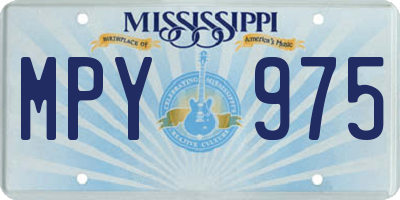 MS license plate MPY975